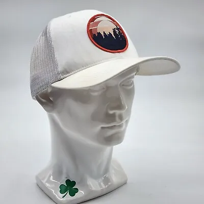 Columbia Hat Cap Spring Grove Snap Back White Trucker Mesh One Size Distressed M • $26.64