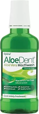 AloeDent Aloe Vera Mouthwash Fluoride Free Natural Action Vegan Cruelty ... • £4.27