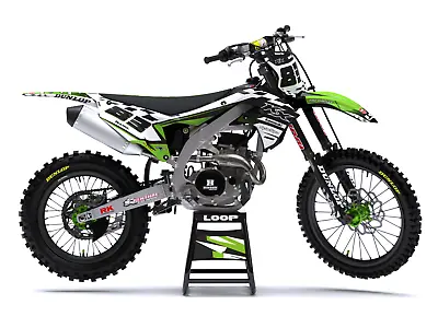 Kawasaki KXF 450 KX450F 2016 2017 2018 Models. LOOP STYLE Graphics Kit Stickers • $249.90