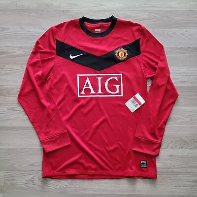 Manchester United Player Issue Spec LS Shirt 2009-2010 Large EPL FA Cup BNWT • £4.20