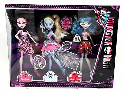 Monster High Dot Dead Gorgeous 3 Pack Draculaura Ghoulia Yelps Abbey Bominable • $299.99