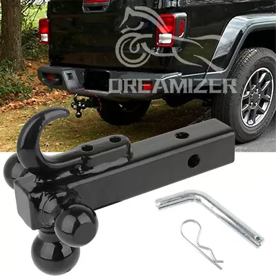 For Jeep Wrangler Compass Trailer Hitch Tri  Ball Hook Mount 2  Receiver Class 3 • $59.01