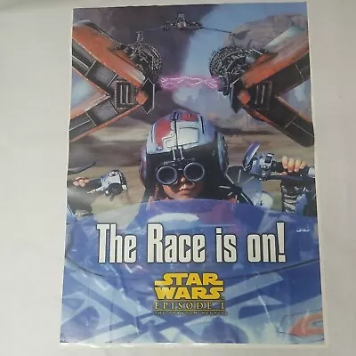 Star Wars The Race Is On! Reusable Wall Poster Anakin Pod Race Victory Episode 1 • $11.90