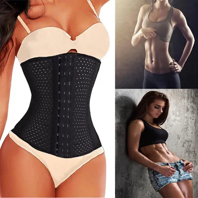 Slimming Waist Trainer Breathable Cincher Belly Control Belt Body Shaper Girdle • £7.79