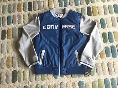 Converse All Star Baseball Bomber Jacket Coat Boy Girl Youth Sz Xl Age 13-15 Yrs • £21.99