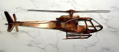 Astar Helicopter Metal Wall Art - Copper - 36” With Stand Offs • $164.99