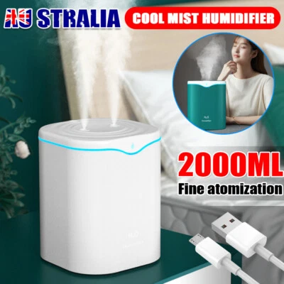 $21.80 • Buy 2L Air Humidifier Ultrasonic Cool Mist Steam Purifier Aroma Beauty Home Bedroom