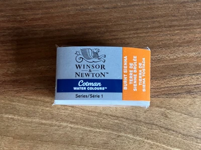 £3.95 • Buy Winsor & Newton Cotman Watercolour Paint Whole Full Pan Burnt Sienna 074