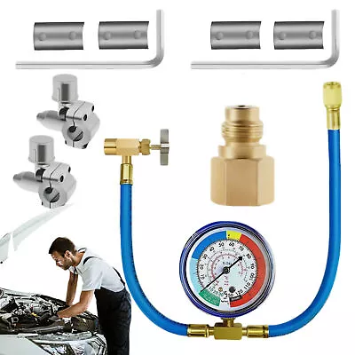 R134A Car AC Manifold Gauge Kit A/C Refrigeration Recharge Measuring Coupler Set • $31.81