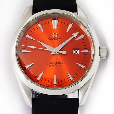 Omega Seamaster Aqua Terra 38mm Sunburst Orange Dial Men's Luxury Watch 1961113 • $3080.06