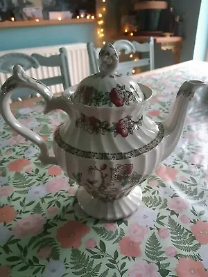 Staffordshire England Indian Tree British Colonial MYOTT Pattern Tall Teapot • £5.99