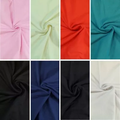 Cotton Jersey Fabric Knitted Ideal For Skirts T-Shirts Dresses & Crafts Dress • £5.75