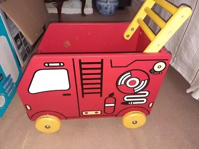 I’m Toy Wooden Fire Engine Baby Walker Wagon Rrp £88.  VGC Verey Little Use • £10