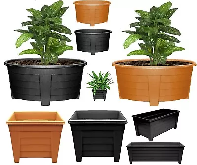 £6.45 • Buy Plastic Long Square Plant Planter Window Herb Flower Pot Indoor Outdoor Garden