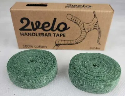 2Velo TOP COTTON Vintage HANDLEBAR TAPE Vintage Green • $10.90