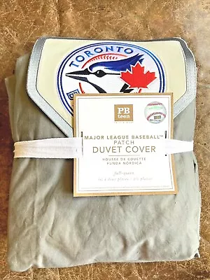 Pottery Barn Teen MLB Baseball Patch Toronto Blue Jays Duvet Cover Full Queen • $15