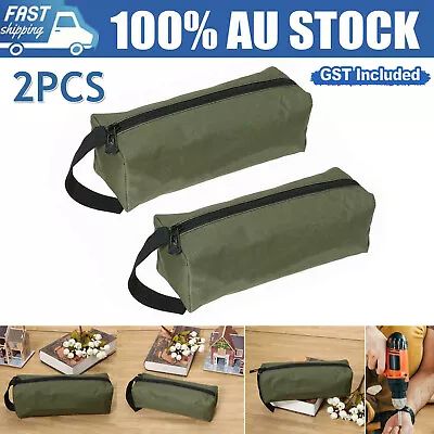 2PCS Tool Storage Bag Spanner Wrench Zip Pocket Organizer Carry Case Mini Pouch • $8.99