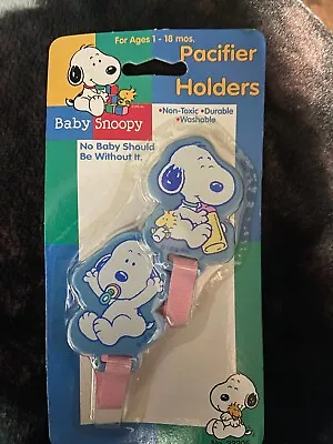 Danara Baby Snoopy 2-Pack Pacifier Holders Pink New In The Package. • $8