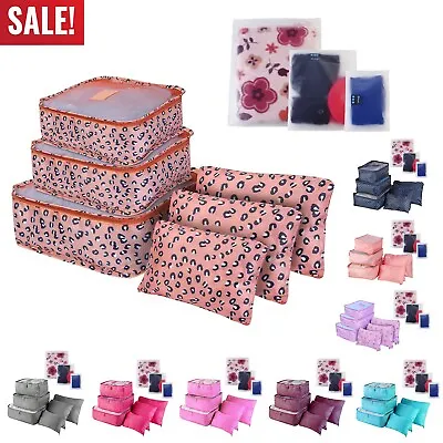 Packing Cubes For Travel 9 Pcs Travel Cubes Set Organizer Luggage Storage Bag US • $13.92