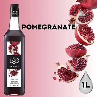 1883 Maison Routin Premium Pomegranate 1L Syrup Home Cocktail Making • £12.99