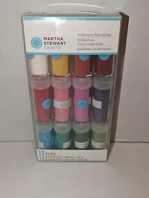 Martha Stewart Crafts - Iridescent Fine Glitter - 12 Pack Assortment Box Rainbow • $23.99