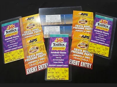 $59.99 • Buy Fiesta Bowl 1997/2000/2003  - Mixed Lot Of 9 Authentic Game/event Ticket Stubs 