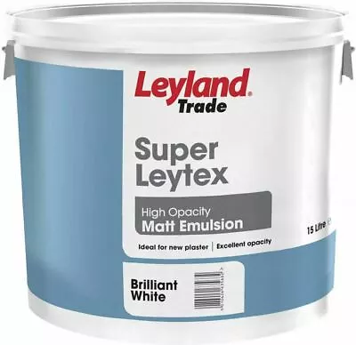 Leyland Trade Super Leytex Matt 15L Brilliant White • £49.99