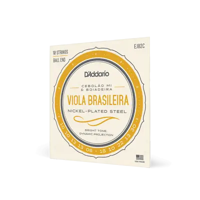 D'Addario EJ82C Viola Brasileira Set Cebolao Mi And Boiadeira Ball End • $11.29