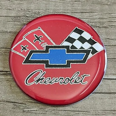 $20 • Buy Red And Chrome Chevy Chevrolet Wheel Chips Set Of 4 Size 2.25in