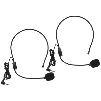 2PCS Earhook Headset Mic Headset Vocal Microphone Loud Speaker Amplifier • $8.83