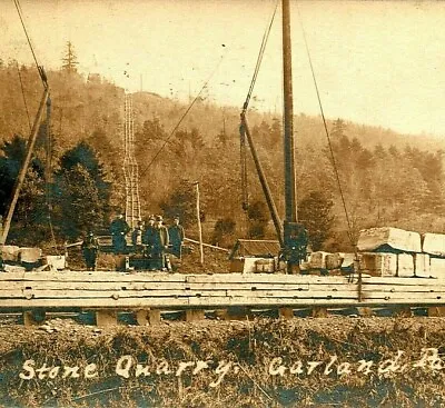 RPPC Stone Quarry Machinery Hoists Slide Garland Pennsylvania PA Postcard 1907 • $35.05