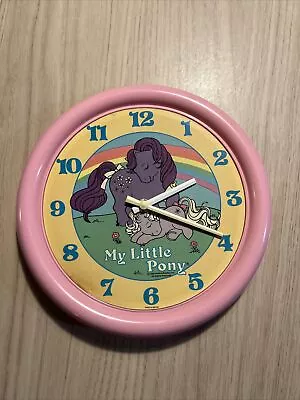 VGC Rare Vintage My Little Pony MLP Toy Wall Clock Hasbro 1980s Reversible  • £39.99