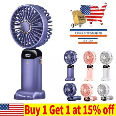 Portable Mini Hand-held Small Folding Desk Fan Cooler Cooling USB Rechargeable • $3.99