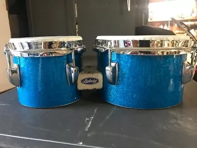 Vintage Blue Sparkle Ludwig Bongo Drums • $199