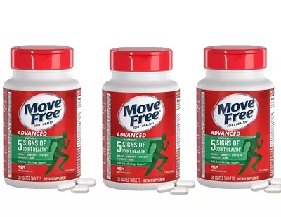 Schiff Move Free Joint Health Advanced 120 Coated Tablets- Pack Of 3 Exp. 04/26 • $60