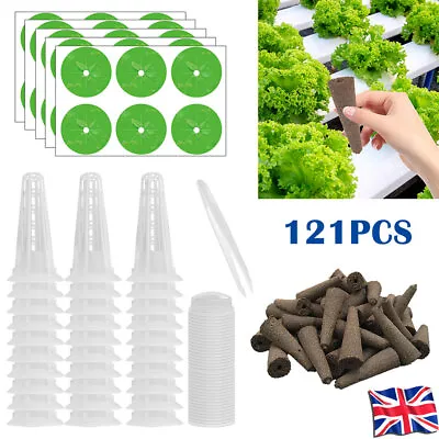 120pcs Hydroponic Garden Accessories Pod Plant Kit Clear Hydroponic Grow System` • £14.99