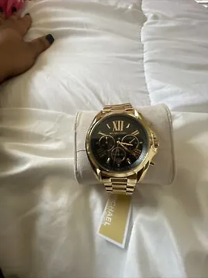 Michael Kors Mens MK Watch Oversized Bradshaw Gold-Tone Watch MK5739 • $200