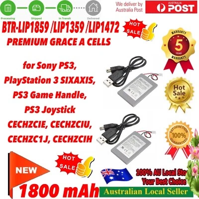 $18.98 • Buy 2x PS3 Wireless Controller Battery For Playstation 3 Li-ion Battery 4.2V 1800mAh