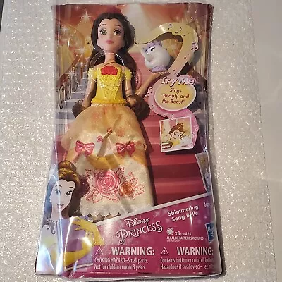 Disney Princess Shimmering Song Belle Musical Fashion Doll  With Mrs. Potts NIB • $39.70