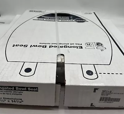 Kohler K-7671-0 Toilet Seat With Cover Elongated White 18 5/8”x14 3/16” New • $24.99