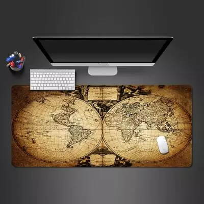 Old World Map Mouse Pad Large Office Computer Desk Mat Vintage Mousepad Game • $19.99