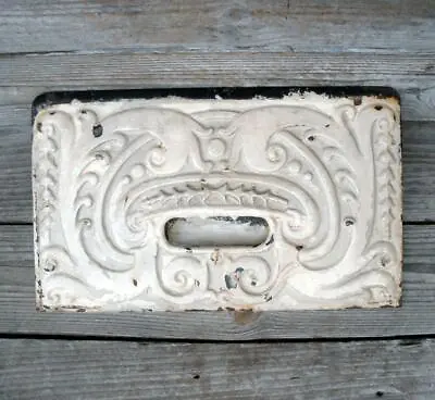 Antique 1910 Vintage Stove Door Part Decorative Embossed Iron Salvage Wall Decor • $69.50