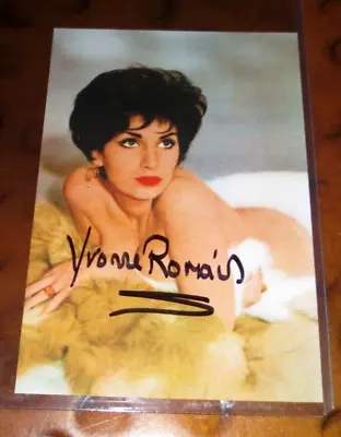 Yvonne Romain Actress Signed Autographed Photo Circus Of Horrors Curse Werewolf • $33.72