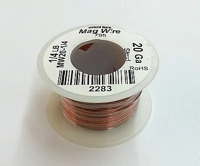 NEW 20 Gauge Insulated Magnet Wire 1/4 Pound Roll (79' Approx. Length) 20AWG • $9.95