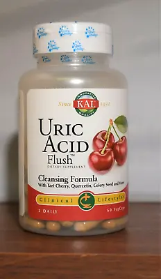 $19.98 • Buy KAL Uric Acid Flush 60 VegCaps Fights Gout And Inflammation Clinical Tart Cherry