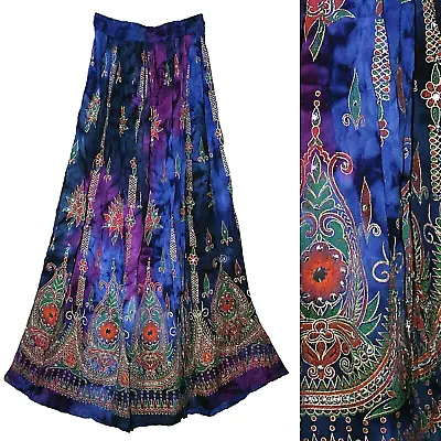 $46.99 • Buy Plus Size 1X 2X 3XL Indian Long Skirt Ethnic Women Boho For Hippie Gypsy Dress 