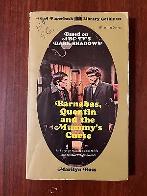 Barnabas Quentin And The Mummy's Curse By Marilyn Ross Dark Shadows #16 1970 • $6