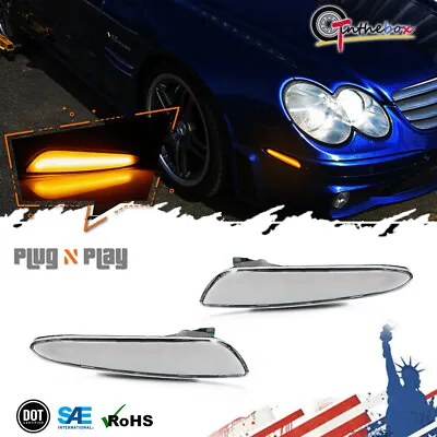 For Benz W211 E Class 2003-2006 Left & Right Side Marker Light Turn Signal Clear • $29.99