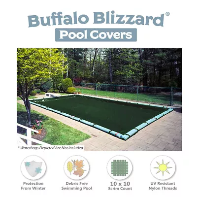 Buffalo Blizzard Supreme Rectangle Swimming Pool Winter Cover - (Choose Size) • $64.99