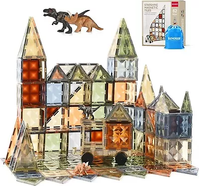 3D Magnetic Tiles Building Set Magnet Play Set Construction Dinosaur STEM STEAM • $27.99